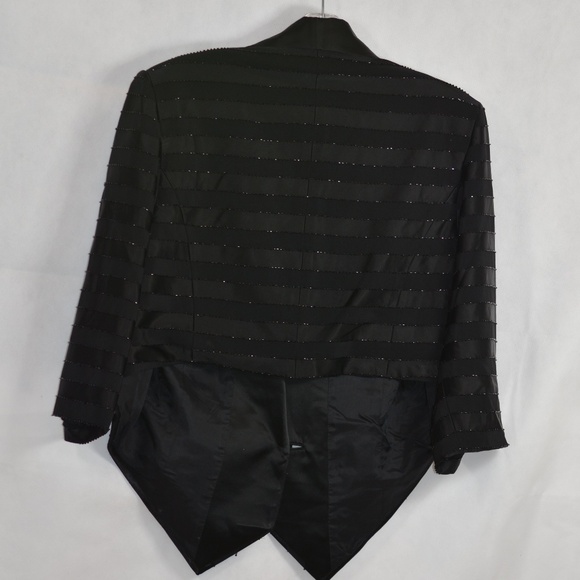 Beaded Ribbon Inspired Bolero Tuxedo Jacket Sz 22W Katherine & Lindsay - Picture 8 of 8